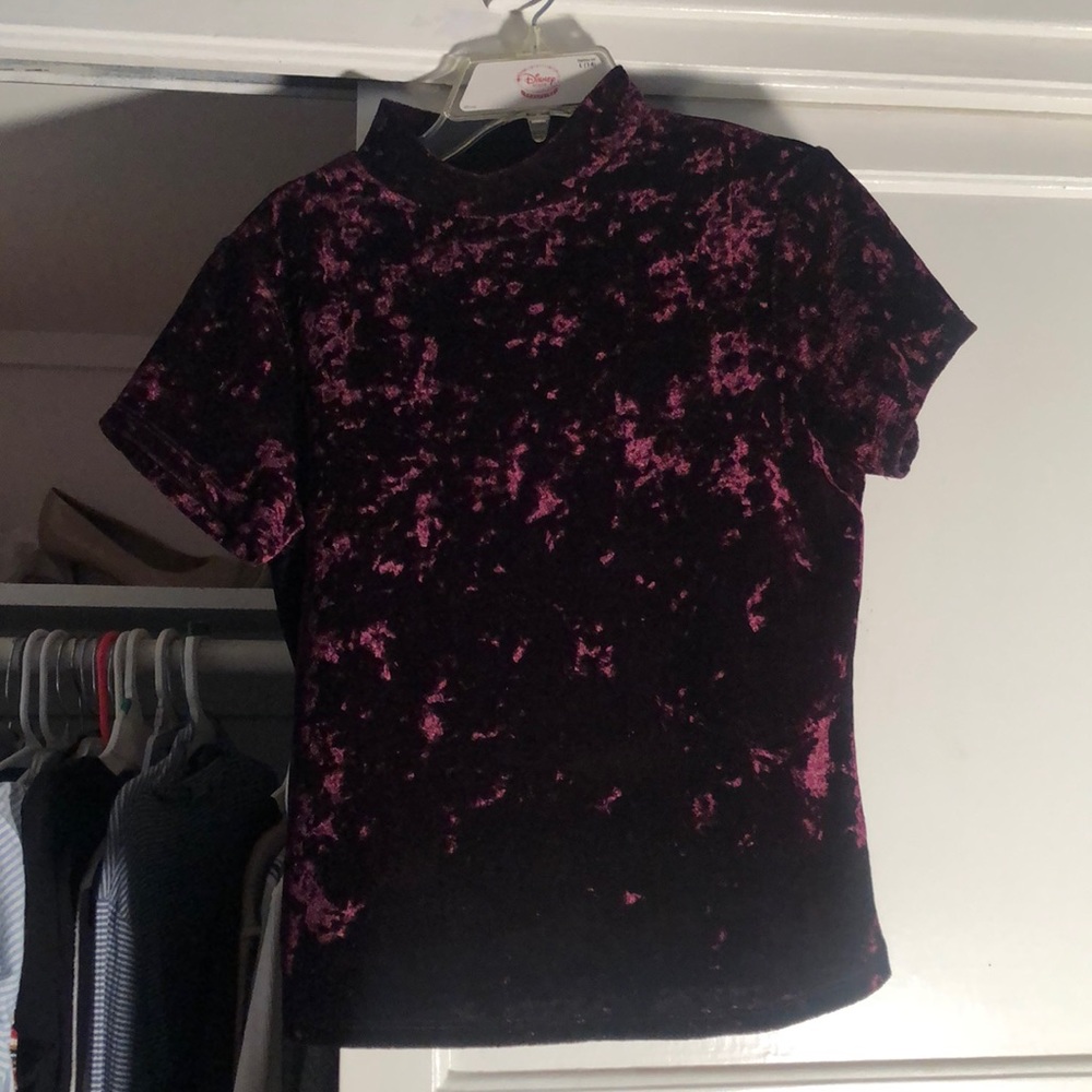 A velvet, turtle neck shirt